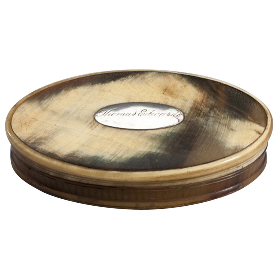 Horn Snuff Box For Sale