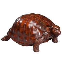 Carved Wooden Tortoise