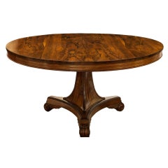 Very Fine Brass Bound Circular Rosewood Tilt-top Table