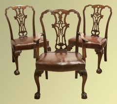 Set of Six Superior Quality George II Style Mahogany Dining Chairs