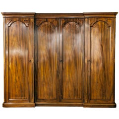 Antique Gonçalo Alves Four Door Wardrobe