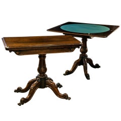 Fine Pair Of 19th Century Rosewood Card Tables Of Excellent Colour And Condition