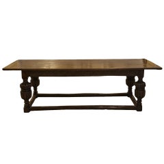 19th Century Elizabethan Style Oak Refectory Table