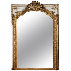 19th Century French Overmantle Gilt Mirror
