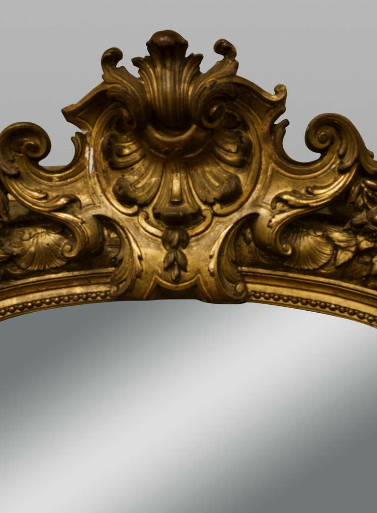 19th Century French Overmantle Gilt Mirror 1