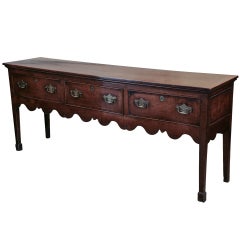 Used Georgian Fruitwood Dresser Base