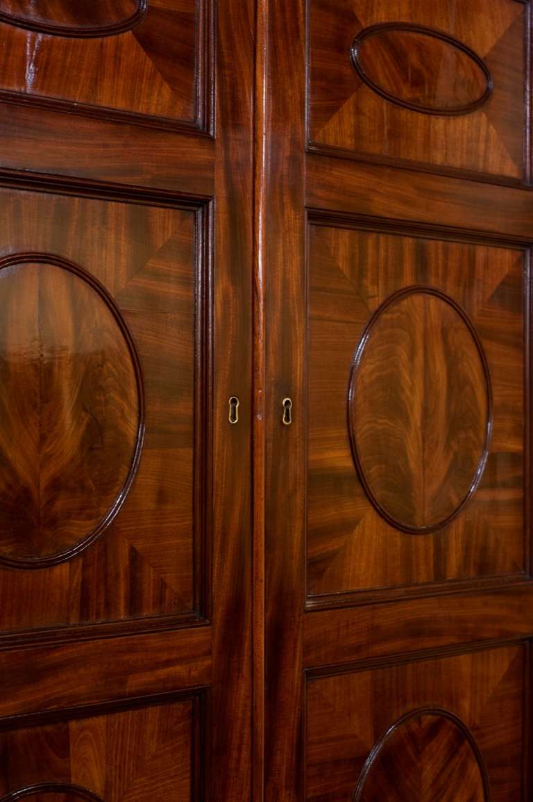 British George III Mahogany Corner Cupboard