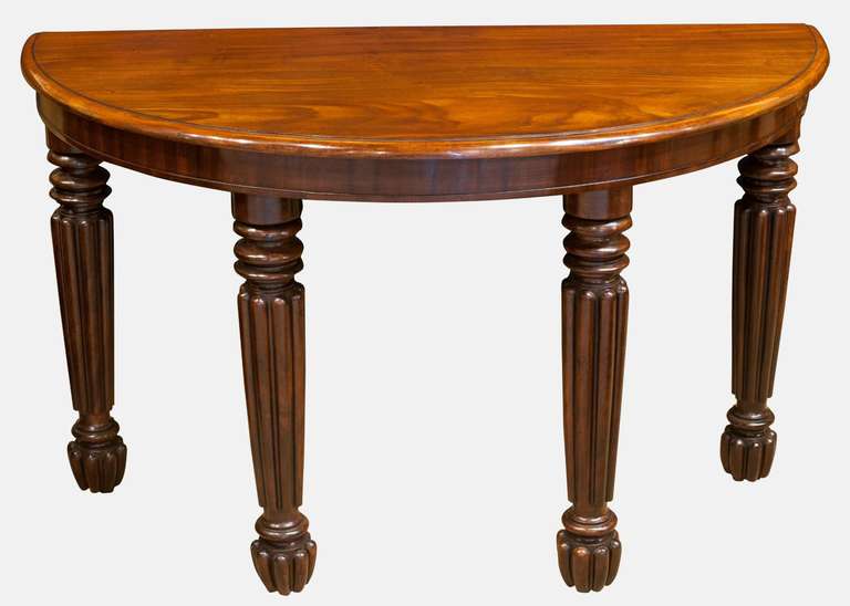 19th Century Pair of Mahogany Console Tables For Sale