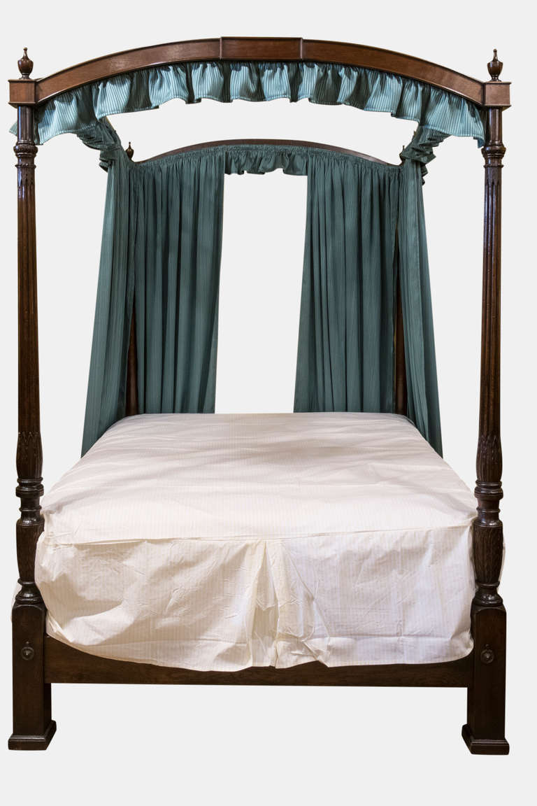 British Georgian Mahogany Poster Bed