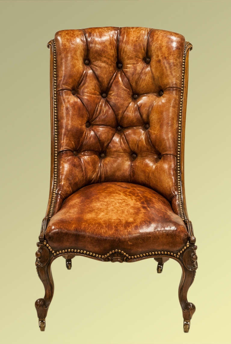 Victorian Pair of Rosewood Drawing Room Chairs For Sale