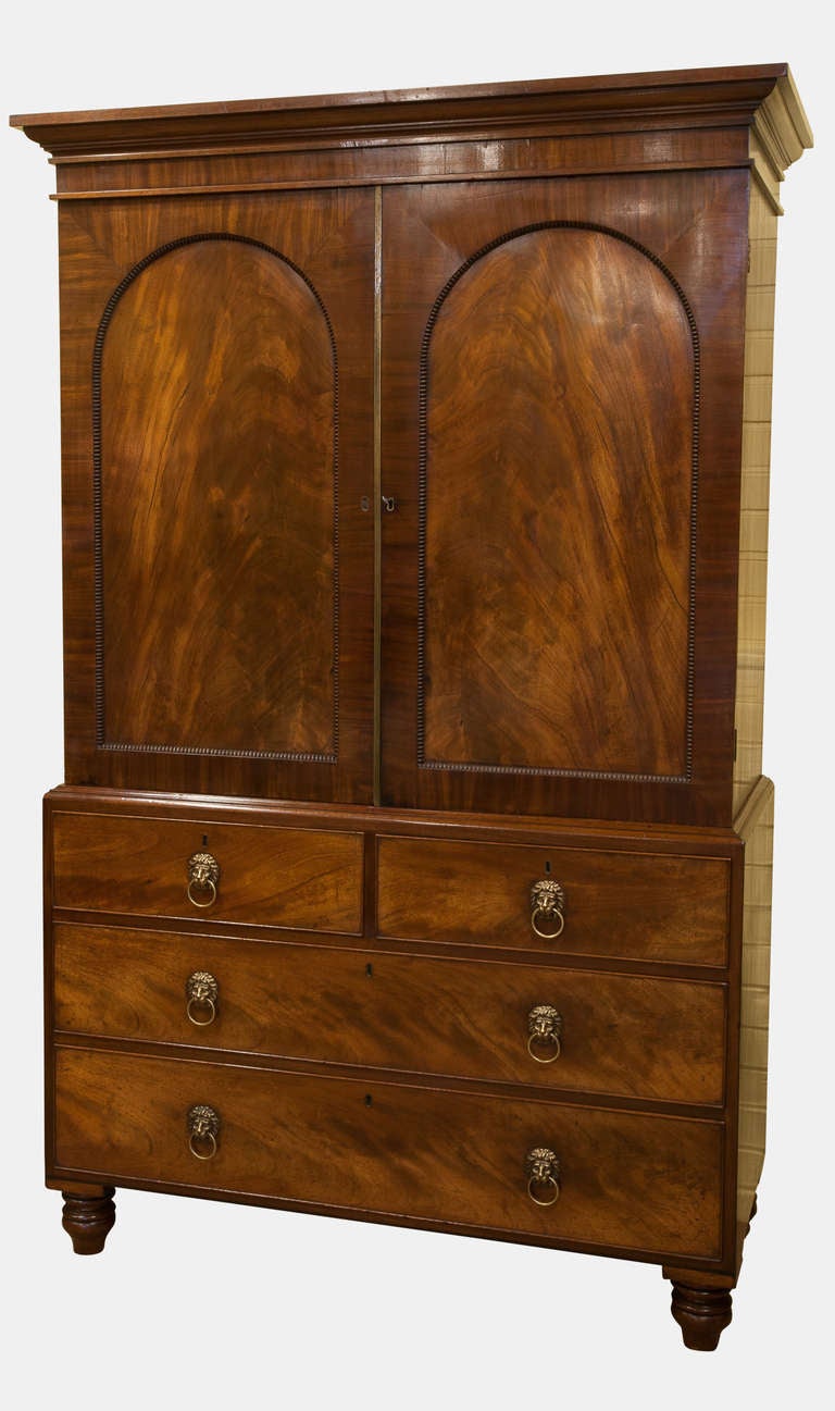 British Mahogany Linen Press