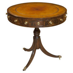 Mahogany Regency Style, Revolving Top Drum Table