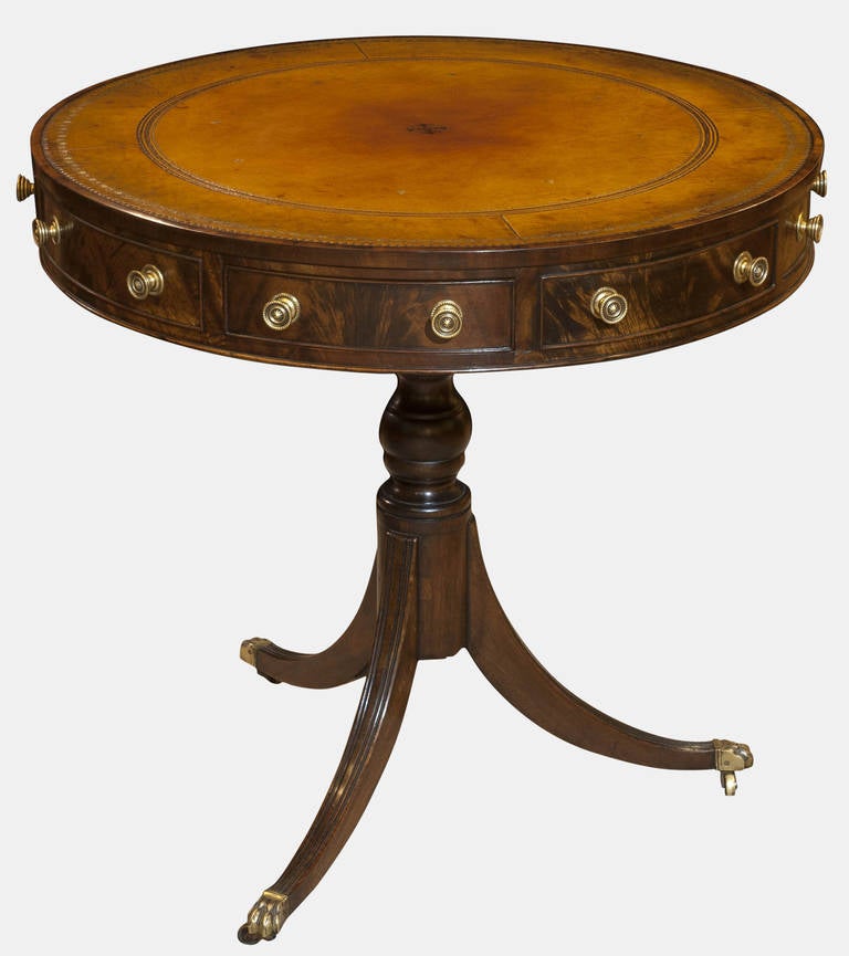 Mahogany Regency Style, Revolving Top Drum Table