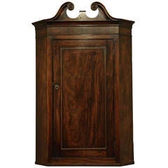 George III Mahogany Corner Cabinet