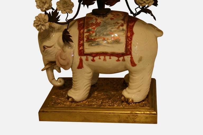 French Table Lamp in the Form of an Elephant