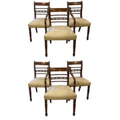 6 Regency Mahogany Dining Chairs