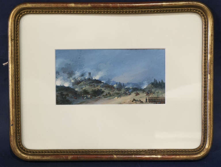 An exceptional miniature Gouache painting of a Napoleonic battle scene

Circa 1820