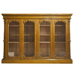Golden Oak Four-Door Bookcase