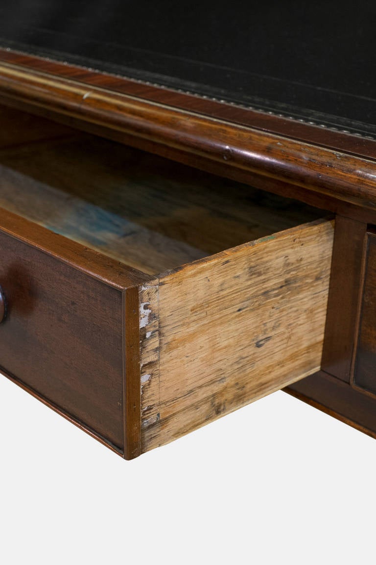 19th Century Six-Drawer Mahogany Library Table For Sale