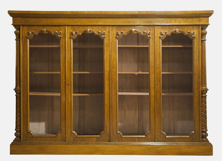 A good quality golden oak 4 door bookcase

Circa 1870  with makers stamp