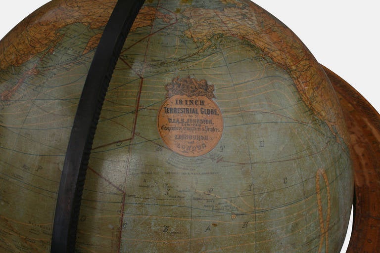 Terrestrial Globe by W & A.K Johnston Ltd In Excellent Condition In Salisbury, GB
