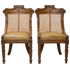 Pair of Cane Back Chairs