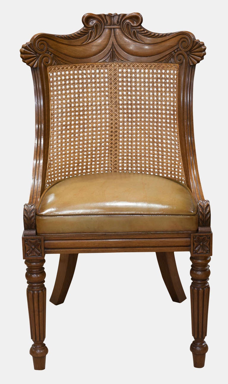 Pair of Cane Back Chairs at 1stdibs