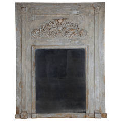 19th Century French Trumeau in Old Paint