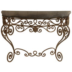 French Wrought Iron Console