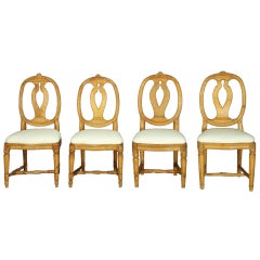 Set of Four Early 19th Century Swedish Chairs 