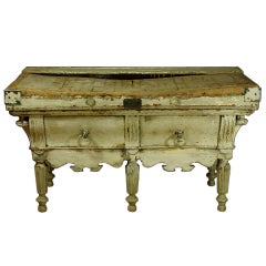 Antique Belgian Butchers Table