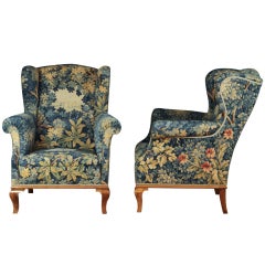 Pair of French Wing Armchairs c.1920 