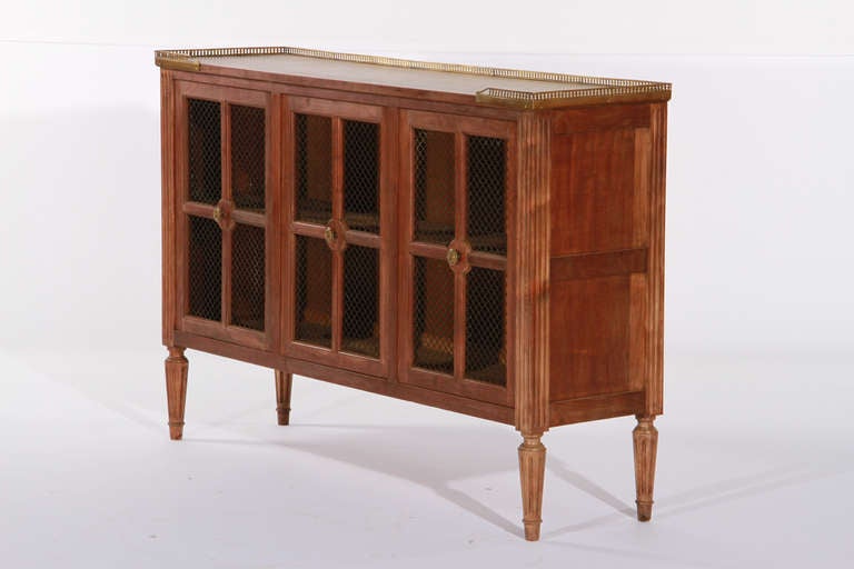 French Wire Fronted Cabinets in Mahogany