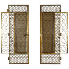 Vintage Pair of Decorative 1960s Spanish Gilded Doors