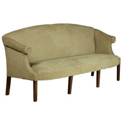 George III Sofa c.1890 Recovered in Cotton-Linen