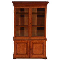 English Oak Miniature Library Bookcase/Collectors Cabinet