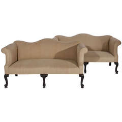 Pair George III Style Camel Back Sofas