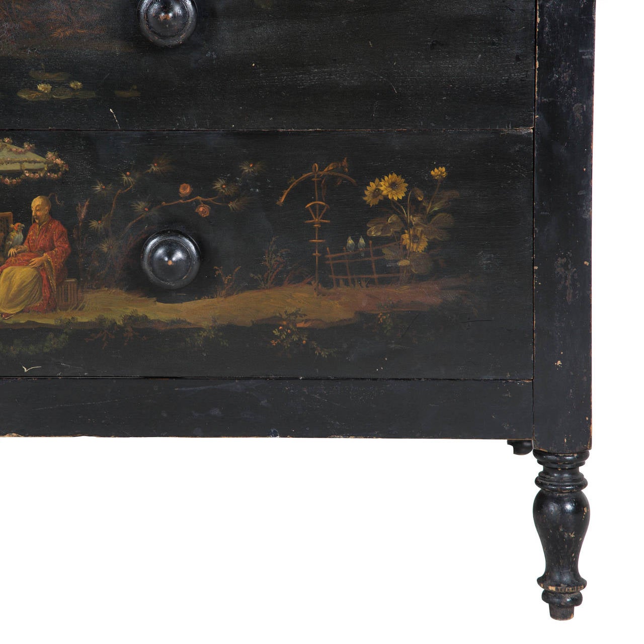 French Ebonised Chinoiserie Commode 2