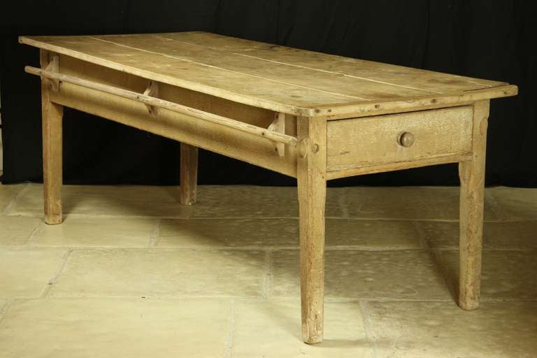 Late George III English Farmhouse Kitchen Table in Original Paint