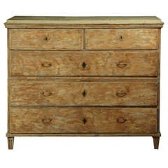 Wonderful Late 18th Century Swedish Two-Part Chest of Drawers