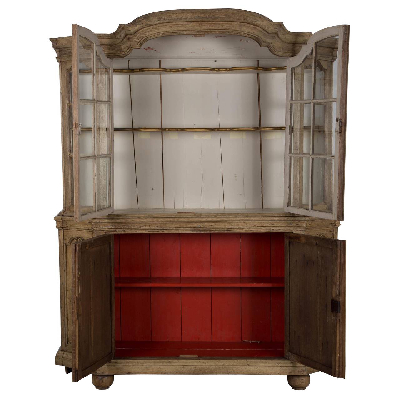 Flemish Bleached Oak Vitrine