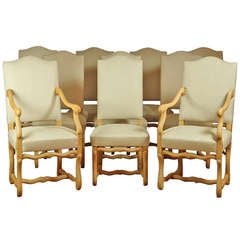 Set of 10 Louis XIV Style Os De Mouton Dining Chairs c.1920