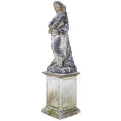 18th Century Limestone Statue of Flora