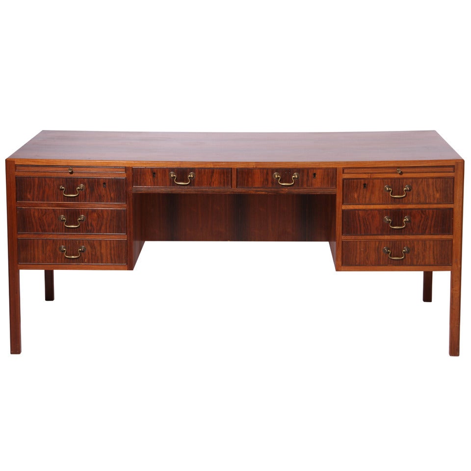 Danish 1960's/70's Rosewood Desk by Ole Wanscher