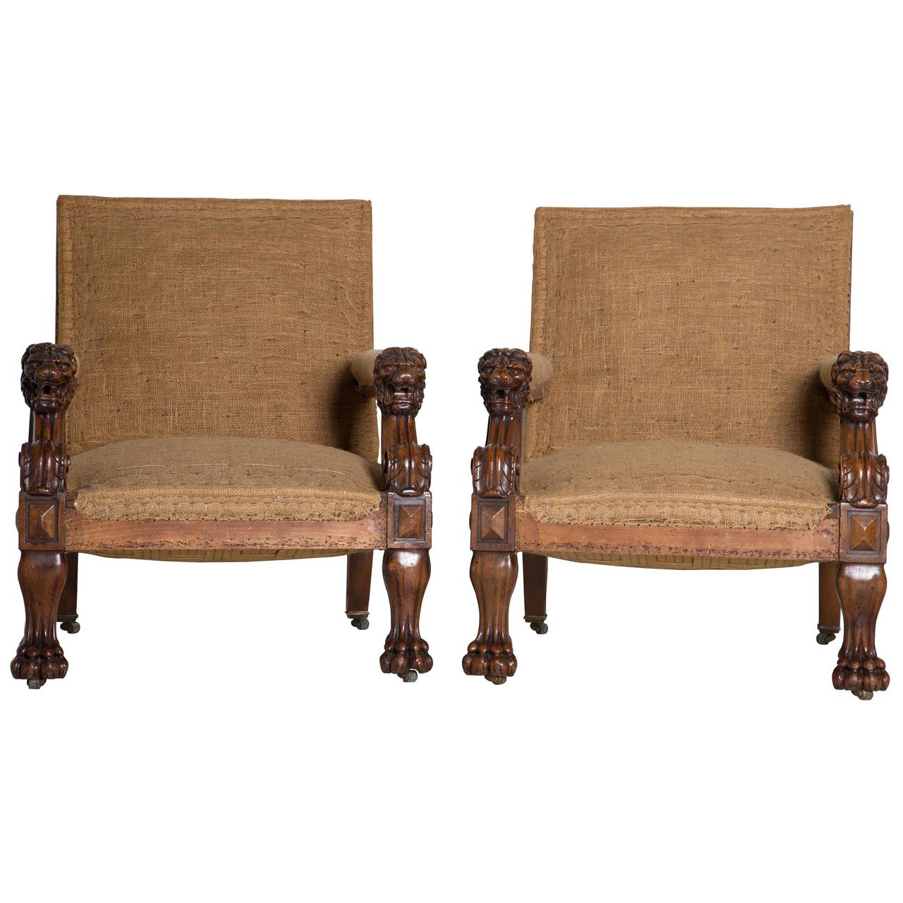 Pair of 19th Century Gainsborough Armchairs In Good Condition In Gloucestershire, GB