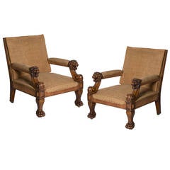 Pair of 19th Century Gainsborough Armchairs