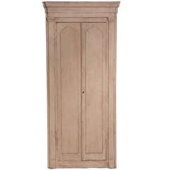 Antique Late 19th Century French Painted Cupboard in Old Paint