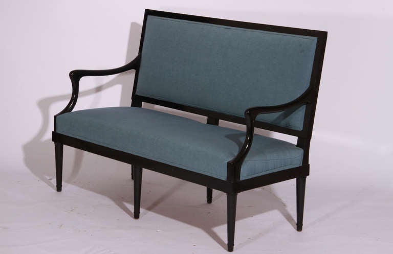 1970's Ebonised Maison Jansen Canape