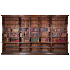 Antique Gothic Oak Bookcase