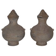 Pair of 2000 year old Han Dynasty Urns